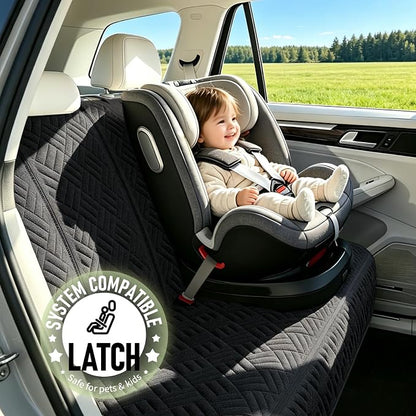 Dog Car Seat Cover for Back Seat, Waterproof 600D Oxford Protector | Non Slip Scratch Resistant Bench Cover, Easy to Clean, Fits Cars/SUVs/Trucks, 54 Inch, for Travel and Daily Use - Image 6