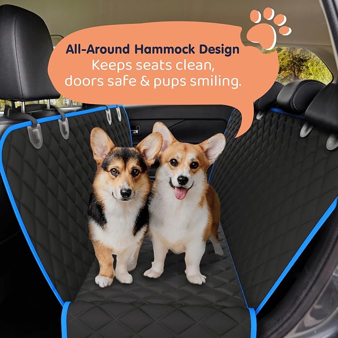 XL Dog Car Seat Cover for Back Seat, Waterproof Hammock for Car, SUV & Truck, Non-Slip Backseat Cover for Dogs, Heavy-Duty Dog Hammock Style Seat Protector Pets, Easy to Install & Clean - Image 2