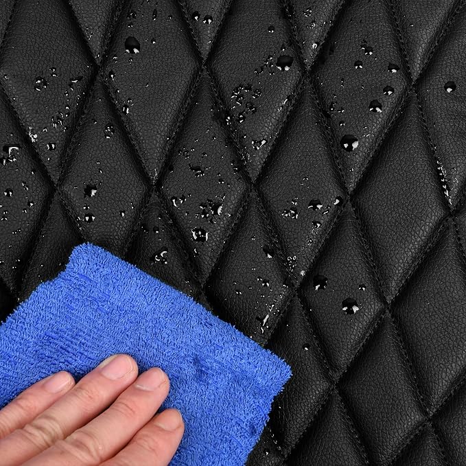 Universal Pu Leather Car Seat Covers Front Seats only, Airbag Compatible, Water-Resistant Durable Premium Vinyl, Fit for 95% Vehicles,Cars,Vans,SUV,Sedans (Luxury 2 PCS All Black) - Image 5