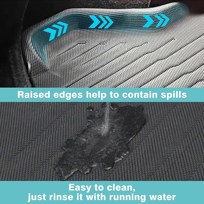 BestEvMod for Ioniq5 Cargo Liner All Weather Trunk & Second Row Seats Back Cover XPE Material Cargo Mat Compatible with 2022-2024 Hyundai Ioniq 5 Accessories (Trunk Mat+Seats Back Cover) NOT Fit 2025 - Image 5