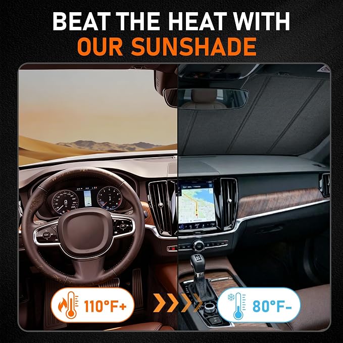 Custom Fit 2016-2026 XC90 Windshield Sun Shade for Volvo XC90 2016 2017 2018 2019 2020 2021 2022 2023 2024 2025 2026 Automotive Car Front Window Sunscreen Sunshade - Image 5