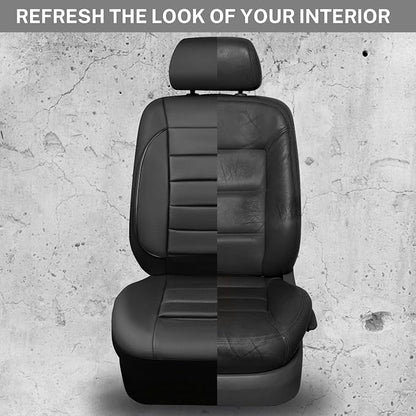CAR PASS Leather Seat Covers Full Set Universal Water Resistant 3D Foam Back Support, Luxury Comfort Automotive 5 Seat Covers All Season Fit for SUV,Sedan,Van, Airbag Compatible Elegance(Pure Black) - Image 7