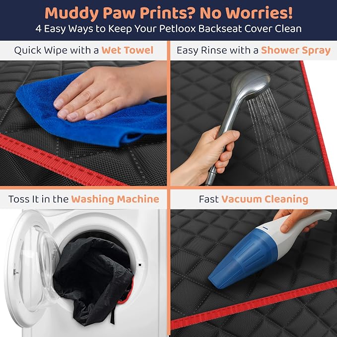 XL Dog Car Seat Cover for Back Seat, Waterproof Hammock for Car, SUV & Truck, Non-Slip Backseat Cover for Dogs, Heavy-Duty Dog Hammock Style Seat Protector Pets, Easy to Install & Clean - Image 5