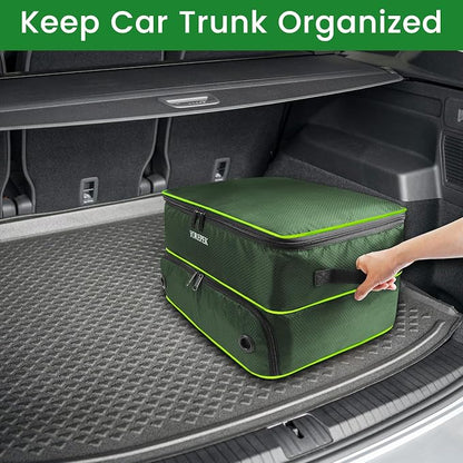 YOREPEK Golf Gifts for Men, 2 Layer Golf Trunk Organizer for 2 Pair Shoes | Waterproof Car Trunk Locker with Separate Ventilated Compartment for Balls, Tees, Clothes, Gloves, Birthday Gifts for Golfers - Image 8