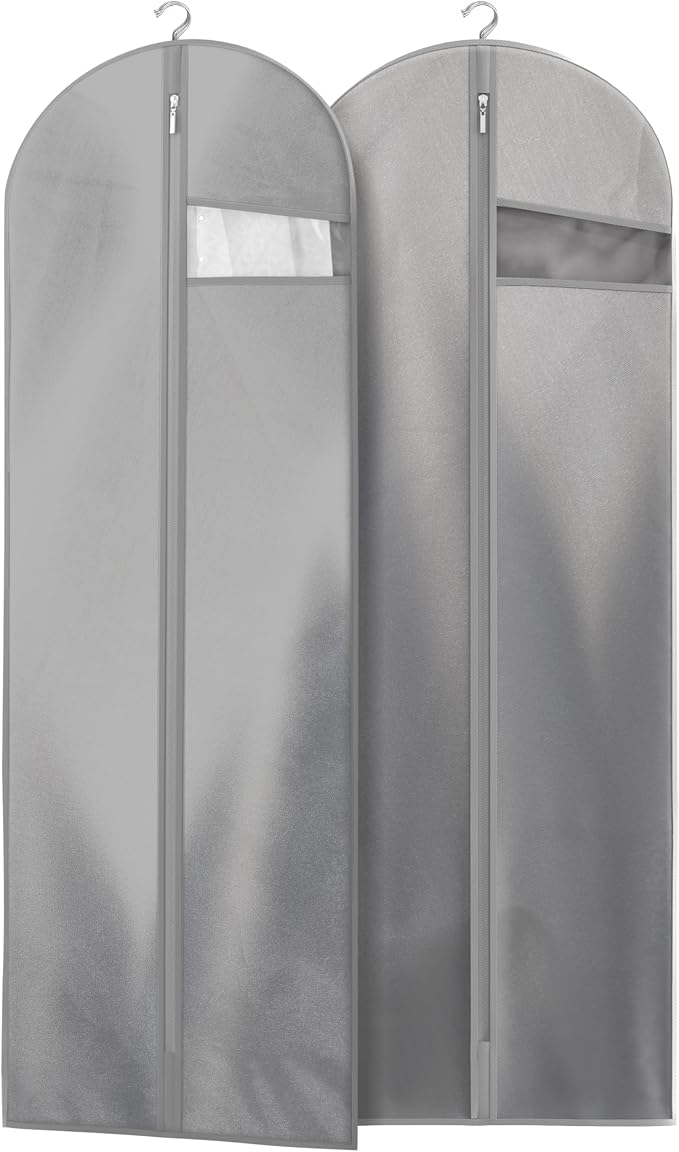 Lazebox Garment Bags for Travel and Closet Storage with Zipper, 65'' Long Dress Bag for Gowns Long by Lazebox