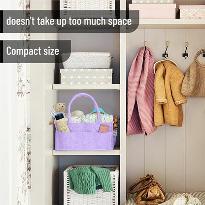 Mr. Pen- Baby Diaper Caddy Organizer, lavender dream | Nursery Storage Bin and Car Organizer for Diapers and Baby Wipes - Image 5
