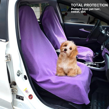 Waterproof Sweating Car Seat Cover for Post Gym Workout, Running, Swimming, Beach and Hiking, Universal Fit Non-Slip Bucket Seat Protector for Cars SUV Trucks, Machine Washable (Purple) - Image 5