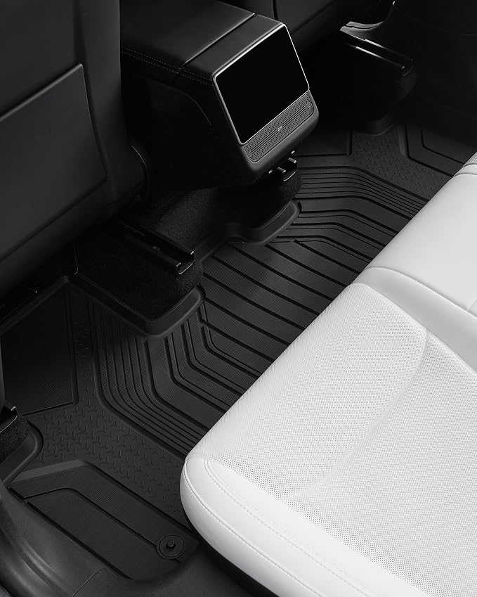 3W Tesla 2025-2026 New Model Y Juniper Floor Mats and Cargo Liners 10PCS | (Not for Standard) Full Set TPE Floor Liner, Cargo Mats and Seat Back Cover Protector, Car Mats for Tesla Model Y Accessories - Image 6
