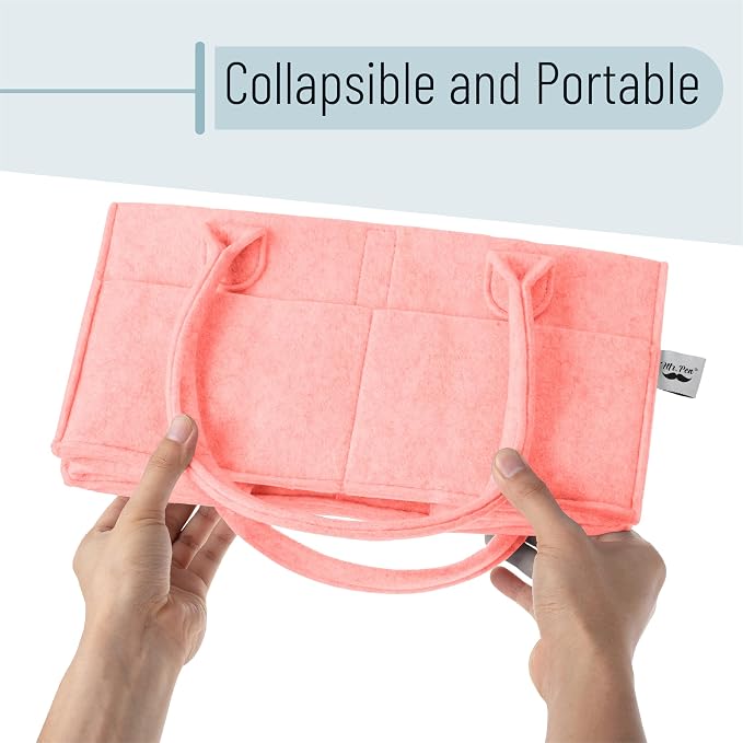Mr. Pen- Baby Diaper Caddy Organizer, 2 Pack, Pink | Nursery Storage Bin and Car Organizer for Diapers and Baby Wipes - Image 6