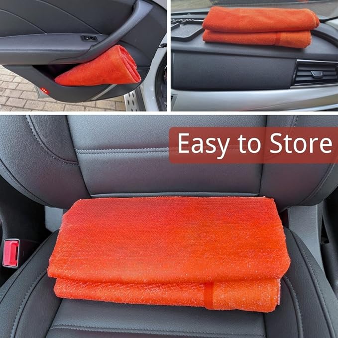 Waterproof Back Seat Cover for Dogs and Kids, Car Seat Protector Under Baby Car Seat, Child and Dog Car Seat Cover Blanket for Rear Bench(Orange, Rear Bench Seat Towel) - Image 3