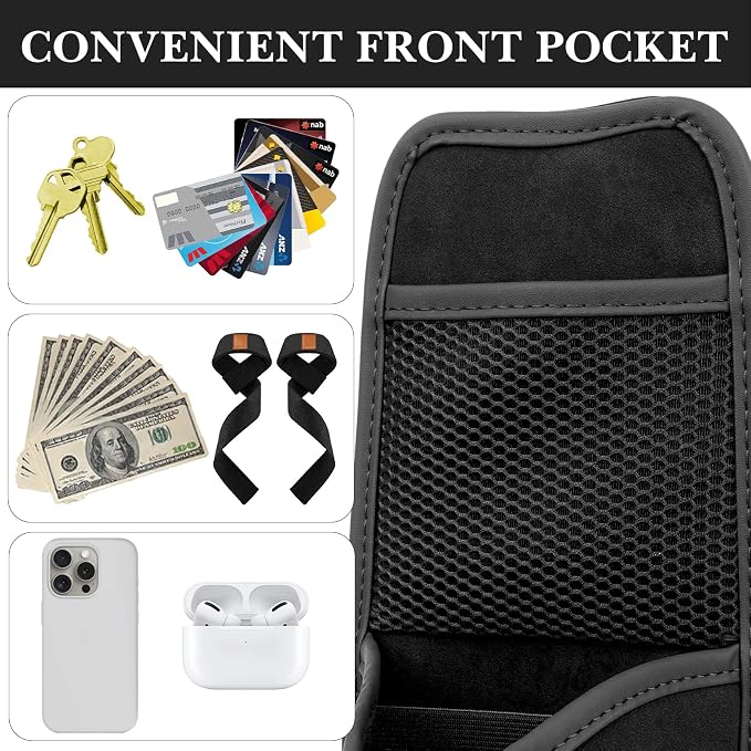 Linkidea Car Seat Side Large Water Bottle Holder Compatible with Owala FreeSip 24oz/32oz, Yeti Rambler 26oz/36oz, Auto Seat Large Car Bottle Hanging Storage Organizer with Mesh Pocket, Black - Image 4