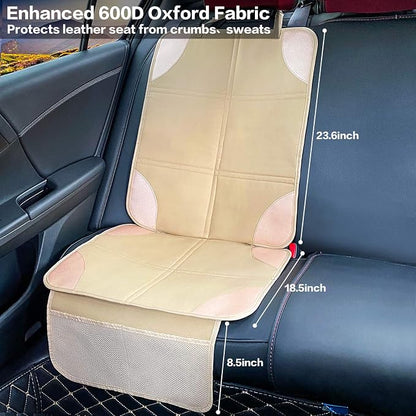 Car Seat Protector, Non-Slip Backing Will Not Leave Imprint (Ochre, 1 pc) | Waterproof Thicker Car Seat Cover for SUV, Sedan, Truck, Leather Car Seat Cushion - Image 3
