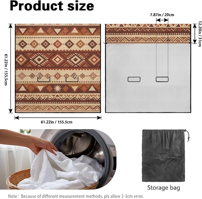 Brown American Tribal Aztec Print Bench Seat Cover for SUV Waterproof Car Seat Cover Non-Slip Dog Car Seat Cover for Back Seat Heavy Duty Backseat Protector for SUV Sedan Truck - Image 7
