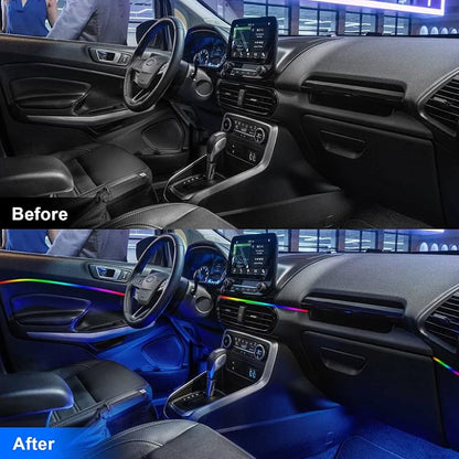 Interior Car LED Strip Lights, Acrylic LED Lights for Car with Wireless APP Dynamic Dreamcolor Chasing 6 in 1 Ambient Lighting Kits, 175 inches 593 LED Sound Active Function Neon Lights - Image 4