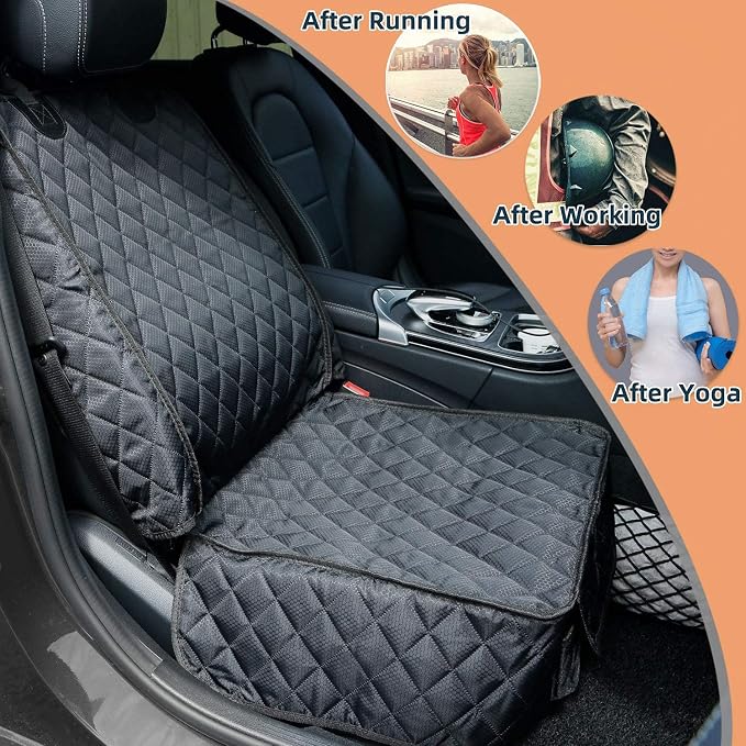 Waterproof Front Seat Car Cover, Full Protection Dog Car Seat Cover | Side Flaps, Nonslip, Scratchproof, Fits Cars, Trucks, SUVs, Jeep - Image 2