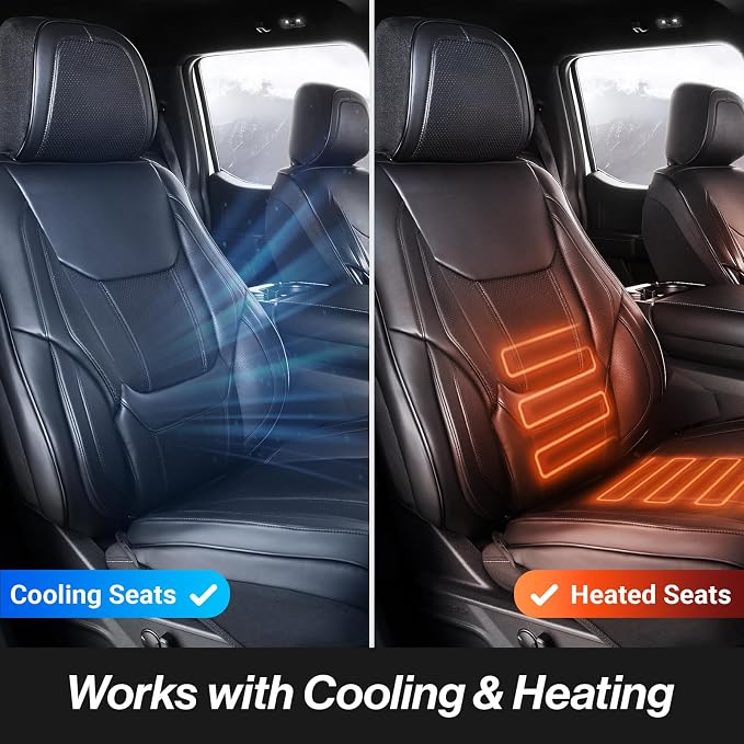 Coverland Premium Car Seat Covers Full Set Waterproof Interior Protector | Airbag Compatible Non-Slip Seat Cover for Lexus RX 300, RX 330, RX 350 [Full set Black - Size Chart X91] - Image 5