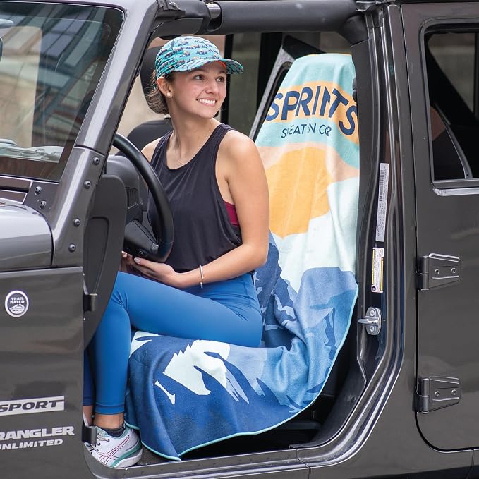 Sprints Athletic Running Towel, Full-Sized, Car Seat Cover - Moisture Wicking (Sasquatch) - Image 8