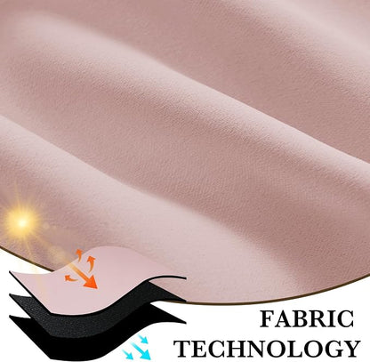 RYB HOME Bedroom Blackout Curtains 63 inches Long, 100% Blackout | Thermal Insulated, Noise Reducing, Curtains for Living Room Nursury, For Sleep, W42 x L63, Biscotti Beige - Image 7