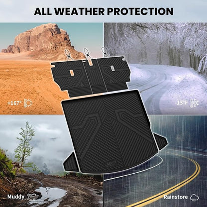 LASFIT Cargo Trunk Mat with Backrest Mats for Mazda CX5 2017-2025 | 100% TPE All Weather Rear Cargo Liner Custom Fit Waterproof CX 5 Seat Back Mat Automotive Accessories, Black - Image 6