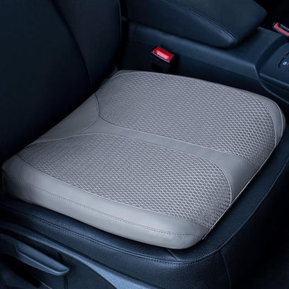 Car Memory Foam Heightening Seat Cushion for Short Drivers, Improve Driving Vision, Double Layered Design, Hip/Tailbone/Lower Back Pain Relief, Adults Booster Seat for Car,Truck,SUV,Office. by QYILAY