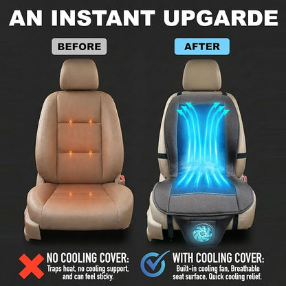 ZONETECH Cooling Car Seat Cushion 12V Black Automotive Adjustable Temperature Comfortable Car Seat Cooling Pad, Cooling Car Seat Cover for Car SUV Truck Universal Fit - Image 3