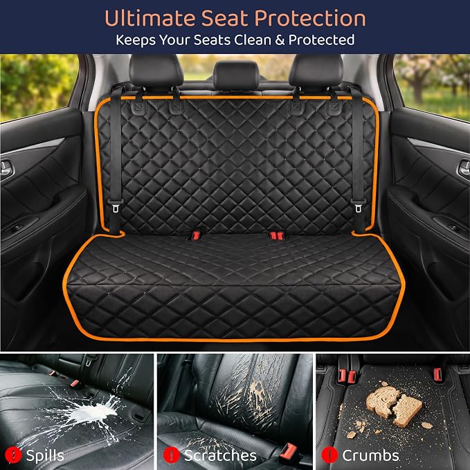 Bench Back Seat Cover for Dogs, Rear Dog Car Seat Covers for SUV & Truck | 100% Waterproof, Easy Install & Clean, Secure Non-Slip Fit, Scratch Protection, Universal Fit, Heavy-Duty Materials - Image 2