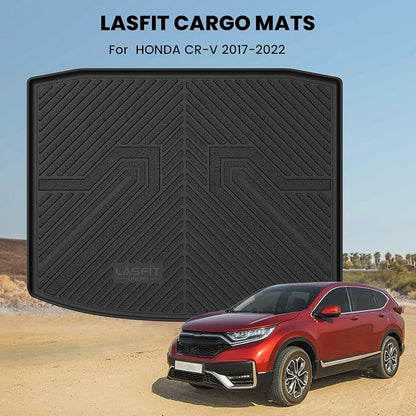 LASFIT Cargo Mat for Honda CR-V 2017-2022 (Only Gasoline) | Custom Fit Trunk Mat, All Weather TPE, Kid & Pet Friendly, Easy Clean for Family Use (Tray in Lower Position) - Image 4