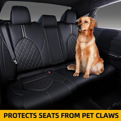 Custom Fit Camry Seat Covers for 2018-2024 Toyota Camry Gas - Black | Waterproof Faux Leather Full Coverage, Car Seat Protectors Full Set, Fit Toyota Camry LE SE SE Nightshade, Airbag Compatible - Image 5