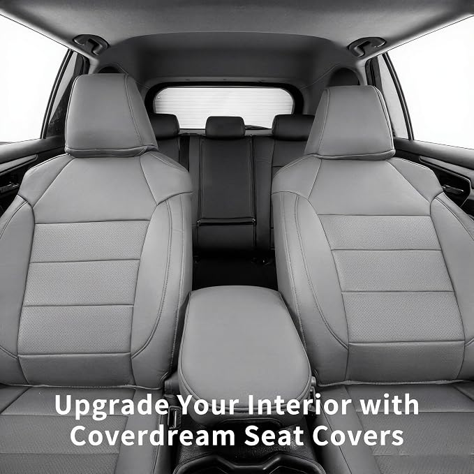 Faux Leather Seat Covers for 2022-2026 Toyota Corolla Cross Hybrid | Full Set Suv Seat Cushion for Corolla Cross L/XLE/LE,Luxury Waterproof Car Seat Protector,Factory Look,Gray - Image 2