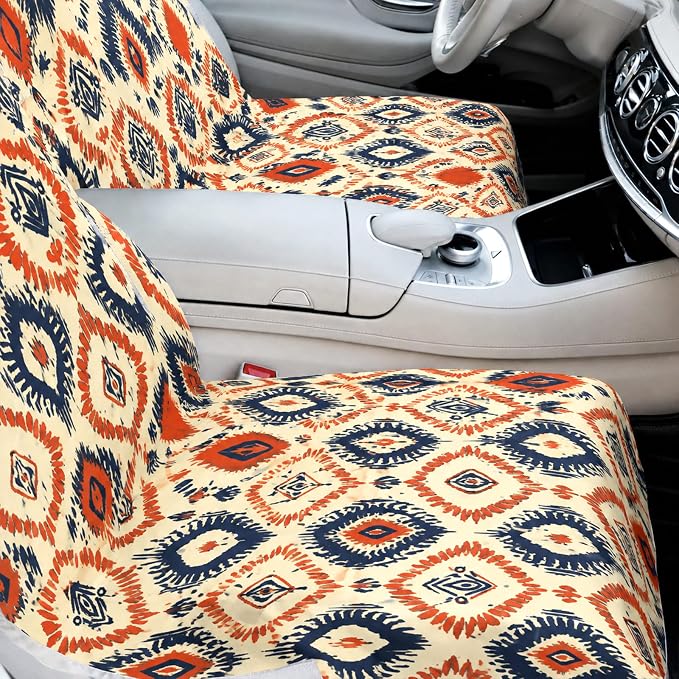 Hahafelt 2 Pack Car Seat Towel Cover with Storage Bag, Aztec Artisans | 63 x 32 in Car Towel Seat Cover Non Slip Waterproof, Gym Workout Swimming Running, Machine Washable Sweat Absorbent Protector - Image 4