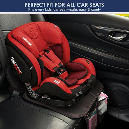 Sinvitron Car Seat Protector for Kids, Anti-Slip Thick Padding, Seat Mark Protection, 2 Storage Pockets for Toys & Snacks, Universal Fit for Most Vehicles (Black, 2 Pack) - Image 3