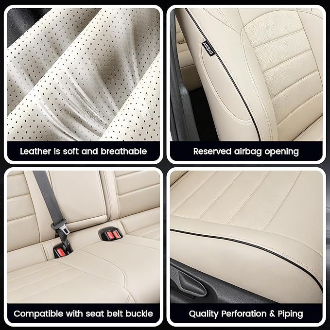 HKZ Customized Special seat Cover for Toyota Corolla (Beige, 2020-2022 Corolla XSE) - Image 7