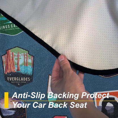 Sweat Towel Car Seat Cover Protector Front Seats for Gym Workout, Running, Swimming, Beach and Hiking, Waterproof Universal Seat Cover for Car, Trucks, Van & SUV (1, National Park, Front) - Image 5