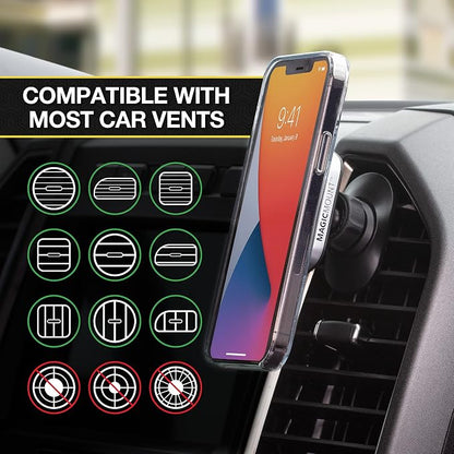 Scosche MP2ODVM-XTSP MagicMount Pro2 Dash/Vent/Window 4-in-1 Magnetic Cell Phone Holder Car Mount Kit Compatible with MagSafe, iPhones, Galaxy, Pixel & All Smartphones - Image 7