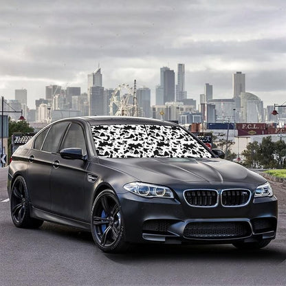 CHILL·TEK Funny Car Windshield Sun Shade Umbrella, Cows Print Car Sun Shade Umbrella, Block UV Rays Heat Foldable Windshield Umbrella Sun Visor Protector - Keep Vehicle Cool for Cars SUV - Image 8