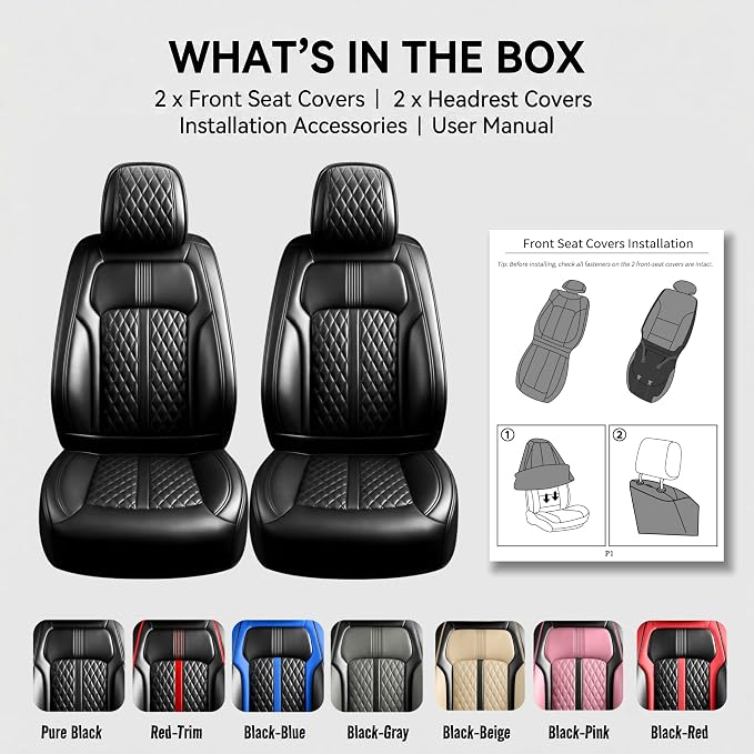 Fit Renegade Seat Covers Custom Fit for Jeep Renegade 2015-2023, Front Pair | Premium Leather Full Coverage Protectors, Waterproof, Breathable, Scratch Resistant, Easy Wipe, Airbag Compatible, Black - Image 9