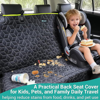 Dog Car Seat Covers for Ford f150/Ram1500/Nissan Frontier/Toyota Tacoma/GMC Canyon/Silverado, Waterproof Pet Back Seat Cover for Trucks, Scratchproof Nonslip Durable Rear Seat Cover for Dogs(Green) - Image 2