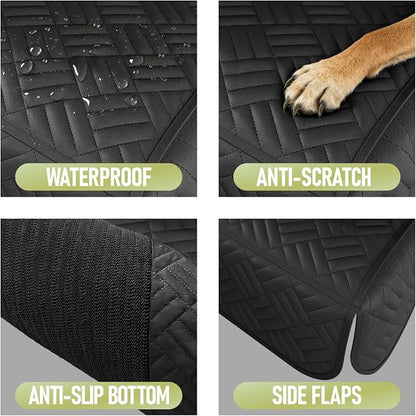 Dog Car Seat Cover for Back Seat, Waterproof 600D Oxford Protector | Non Slip Scratch Resistant Bench Cover, Easy to Clean, Fits Cars/SUVs/Trucks, 54 Inch, for Travel and Daily Use - Image 5