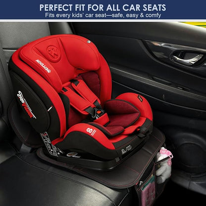 Sinvitron Car Seat Protector for Kids, Anti-Slip Thick Padding, Seat Mark Protection, 2 Storage Pockets for Toys & Snacks, Universal Fit for Most Vehicles (Black, 1 Pack) - Image 3