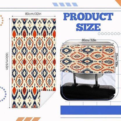 Hahafelt 2 Pack Car Seat Towel Cover with Storage Bag, Aztec Artisans | 63 x 32 in Car Towel Seat Cover Non Slip Waterproof, Gym Workout Swimming Running, Machine Washable Sweat Absorbent Protector - Image 2