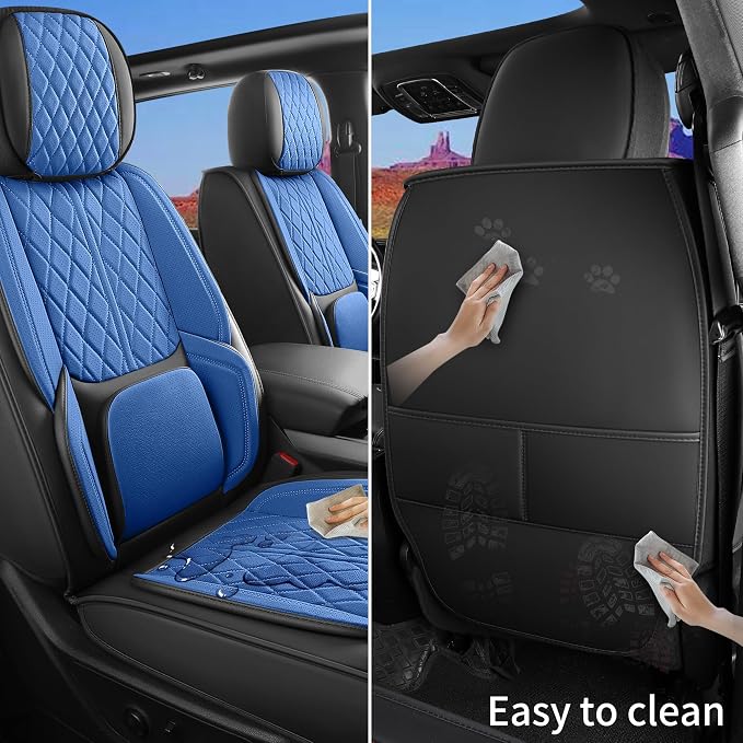 Car Seat Cover Custom Fit for Dodge Ram 1500 2500 3500 2009-2026 Faux Leather Seat Cover Set Compatible with Crew Quad Regular Cab Pickup Truck Cushions (Black Redline, Full Set, Flat Rear) - Image 6