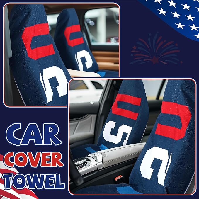 Hahafelt 2 Pack Car Seat Towel Covers Athletic Running Towel Performance Microfiber Post Workout Sweat Washable Cover Non Slip for Seat Outdoor Sport (USA) - Image 4