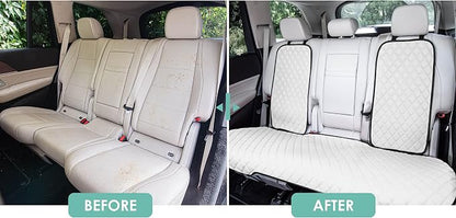 FH Group Car Seat Cushion Neosupreme Automotive Seat Cushions - Universal Fit, Rear Car Seat Cushion, Car Seat Cushions with Non-Slip Silicone Backing for SUV, Sedan, Van Rear Set White - Image 5