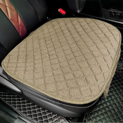 surpassme 2pc Comfortable Car Seat Covers Universal Front Seat Covers for Car Accessories with Storage Pockets, Padded Car Interior Covers for Automotive, SUV, Truck, and Van(Khaki) - Image 2