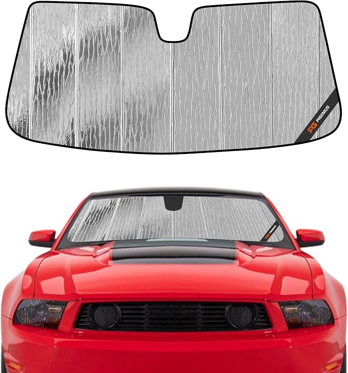 Pigenius Windshield Sun Shade for Ford Mustang 2010-2012, Custom Fit Front Window Sunshade - AstraGuard by Pigenius