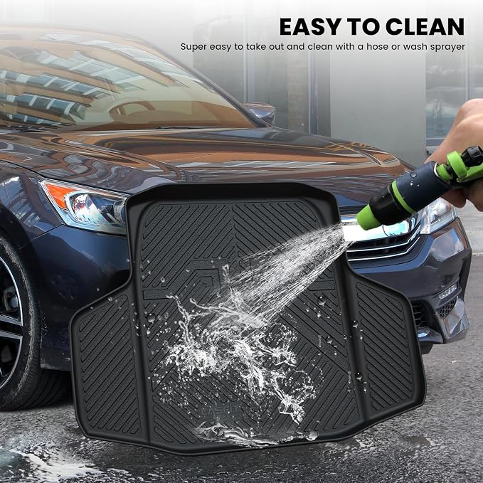 LASFIT Trunk Mat for Honda Accord Sedan 2018-2026 Gas & Hybrid | All Weather Custom Fit Anti-Slip Pet Friendly Easy Clean TPE Trunk Liner Cargo Mat Accessories, Black - Image 6