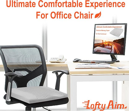 Lofty Aim Car Seat Cushion, Memory Foam Car Seat Cushions for Long Driving | Comfy Car Seat Pillow for Pain Relief, Driver Seat Cushion Adds Height, Butt Cushion for Car, Office Chair, 4D Mesh Gray - Image 4