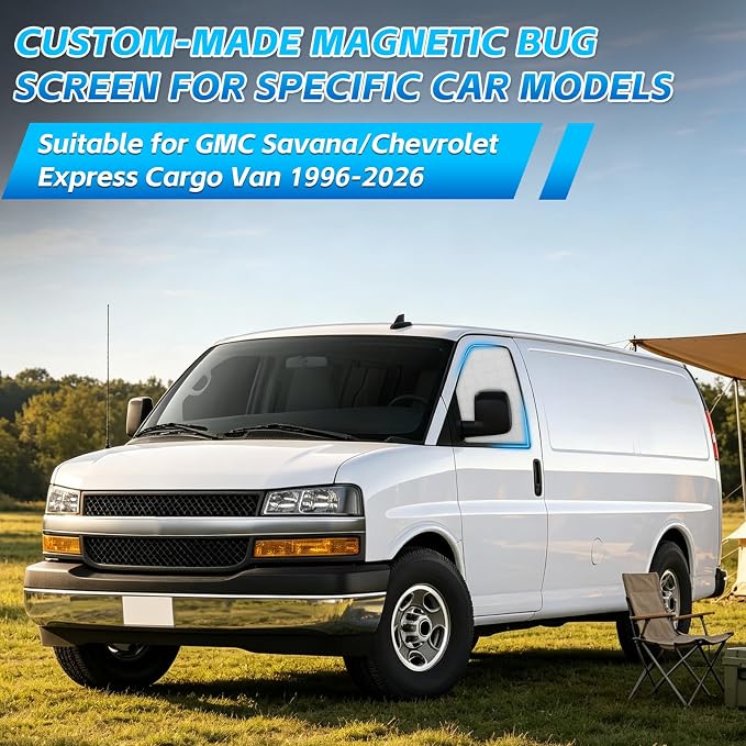 Magnetic Side Window Sun Shade for Chevy Express Savana 96-26 | Fits GMC Savana & Chevrolet Express 1500 2500 3500 Van RV, Easy Magnetic Install, Blackout Privacy Cover, Insulated - Image 6