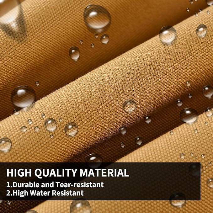 Coverado Front Seat Covers, Waterproof Canvas Seat Protector for Car Seat Cushions for Kids & Dogs, Seat Covers Compatible with 2015-2026 Ford F150 & 2017-2026 Ford F250 F350 F450(Yellow, 2PCS) - Image 4