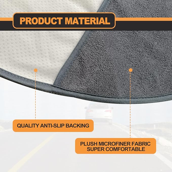 KEVWR Car Waterproof Towel Front Seats Seat Covers, Washable Seat Protector, Fit Beach Swimming Outdoor Sports, Compatible with Most Cars Trucks Suvs Car (Grey) - Image 4